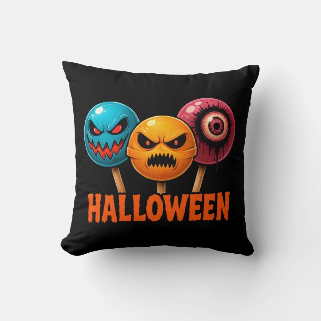 Coussin Halloween doux et sinistre (Recto)