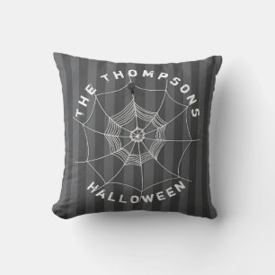 Coussin Halloween Éffrayant effrayant mignon araignée Web