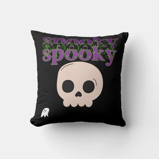 Coussin Halloween éffrayant Et Fantôme (Recto)