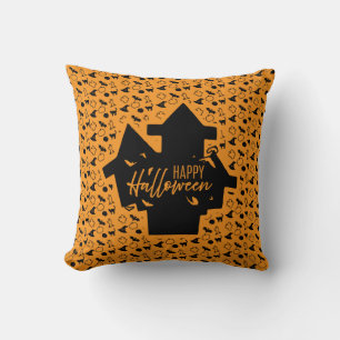 Coussin Halloween éffrayant Haunted House