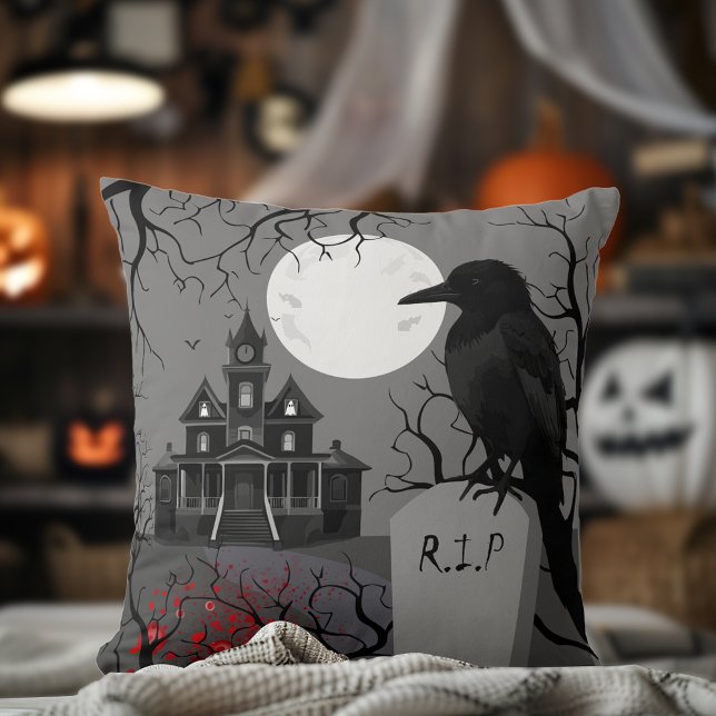 Coussin Halloween effrayant sinistre (Créateur téléchargé)
