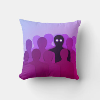 Coussin Halloween éffrayant violet fantôme