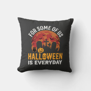 Coussin Halloween est tous les jours Lune de cimetière eff