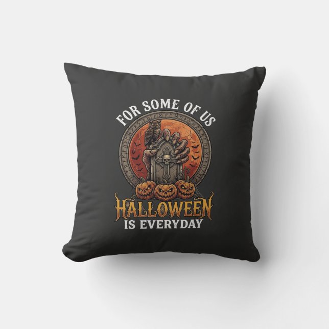 Coussin Halloween est tous les jours Monstre Main Pierre T (Recto)