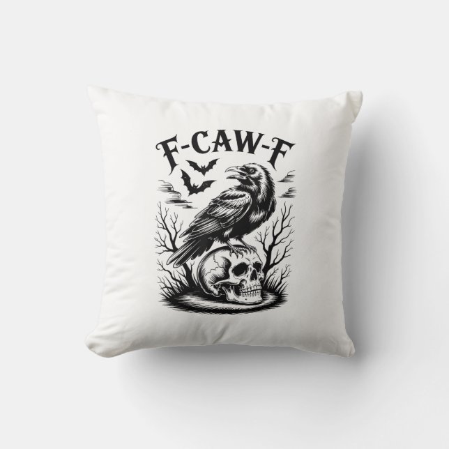 Coussin Halloween F-Caw-F Bird Crow Women Men Trendy Casua (Recto)