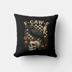 Coussin Halloween F-Caw-F Corbeau Oiseau F-Caw-F Corneille