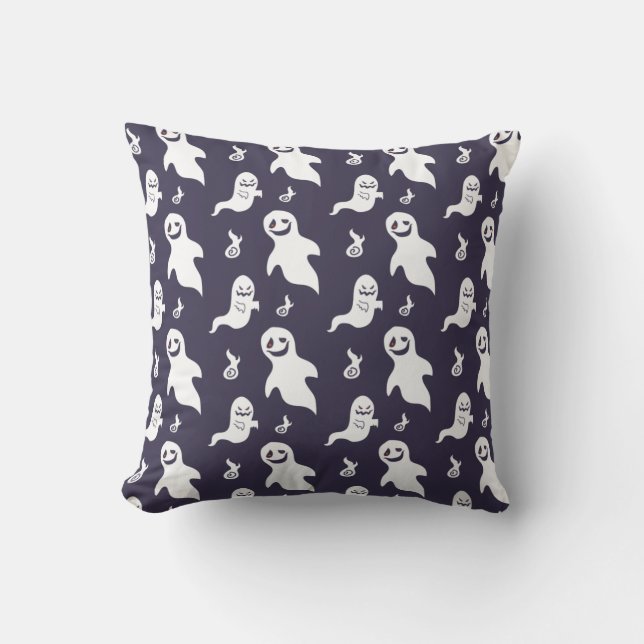Coussin Halloween fantôme effrayant Boo (Recto)