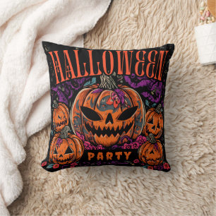 Coussin Halloween, Fleur de Coven de citrouille, Gothique