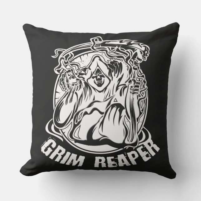 Coussin Halloween grim Reaper effroi (Recto)