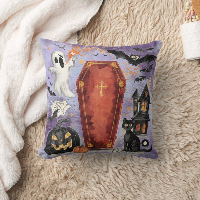 Coussin Halloween, la hantise du cercueil scellé (Couverture)