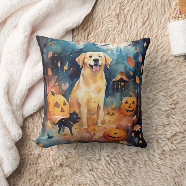 Coussin Halloween Lappund Finlandais Avec Peur Citrouille (Couverture)