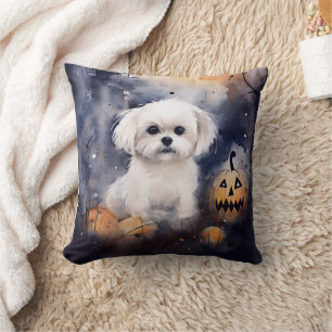 Coussin Halloween Maltais Avec Peur Citrouille