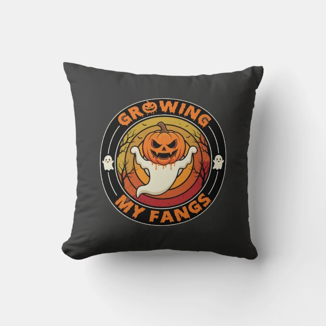 Coussin Halloween Mes Crocs De Fantôme De Citrouille Pouss (Recto)