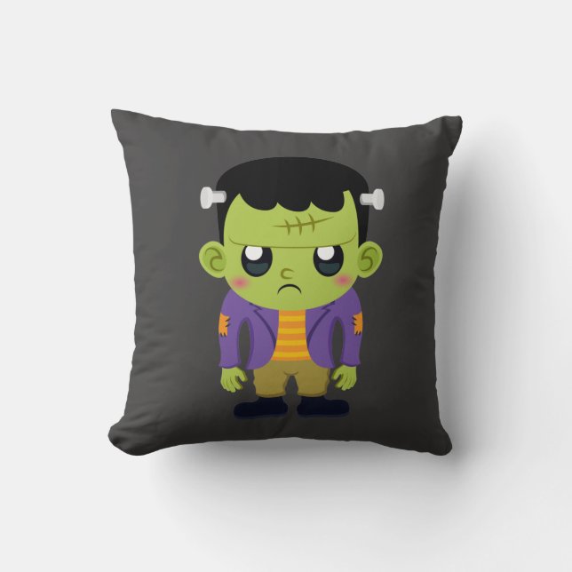 Coussin Halloween monstre Frankenstein Green (Recto)