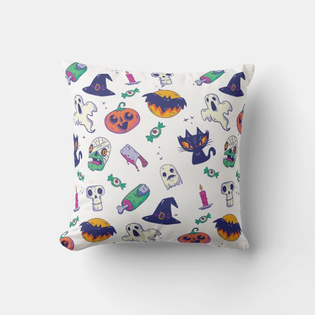 Coussin Halloween pattern decoration (Recto)