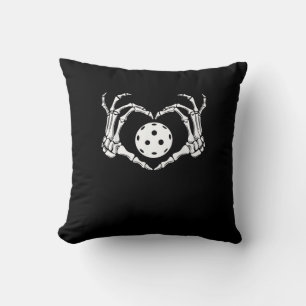 Coussin Halloween Pickle Skeleton Mains de coeur
