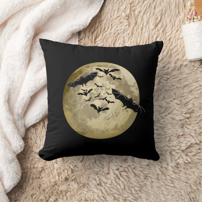 Coussin Halloween Pleine lune De Récolte Et Bateaux De Vol (Couverture)