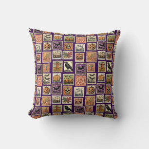 Coussin Halloween Postage-Timbre Motif Pillowcase