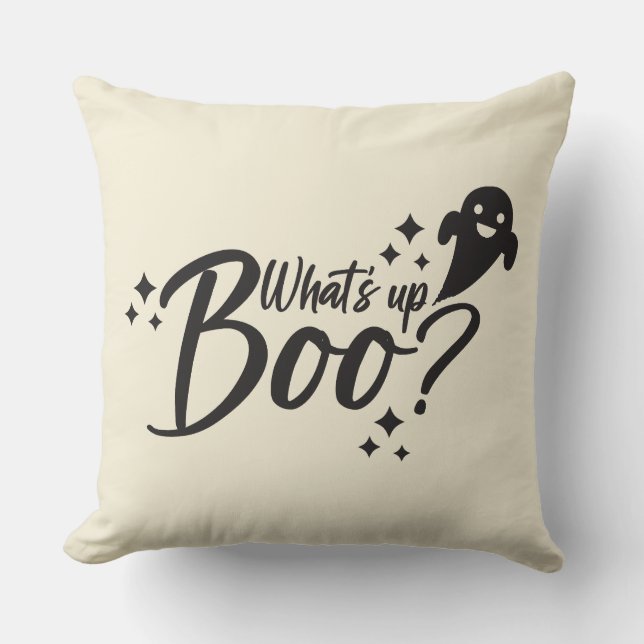 Coussin Halloween Pun - Quoi de neuf ? (Recto)