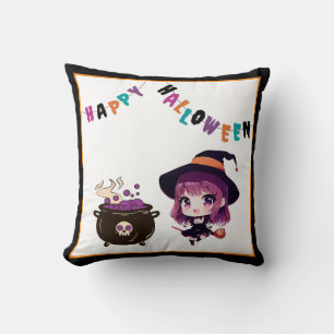 Coussin Halloween/sorcière/automne/octobre