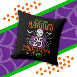 Coussin Halloween Spooktacular 25e Anniversaire de Mariage
