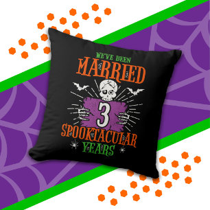 Coussin Halloween Spooktacular 3e anniversaire de mariage