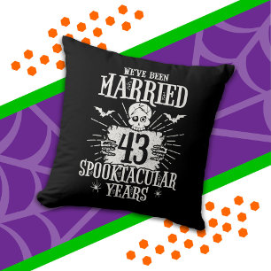 Coussin Halloween Spooktacular 43e anniversaire de mariage