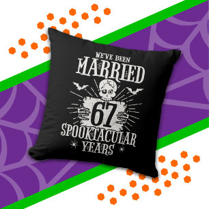 Coussin Halloween Spooktacular 67e anniversaire de mariage