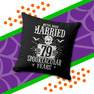 Coussin Halloween Spooktacular 79e Anniversaire de Mariage