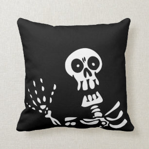 Coussin Halloween squelette agitant