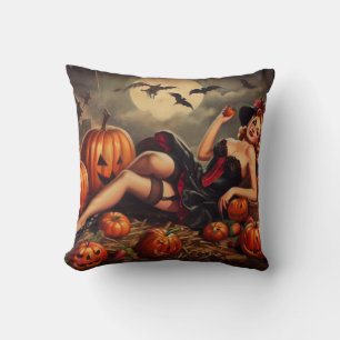 Coussin Halloween vintage vers le haut