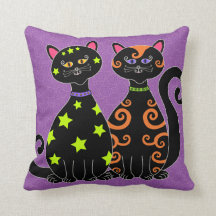 Halloween Whimsical Black Cats