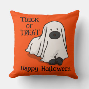 Coussin Halloween Whimsical Personnalisé Drôle Chien Orang