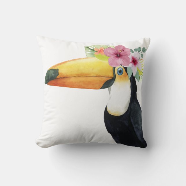 Coussin Halo tropical - Toucan (Recto)