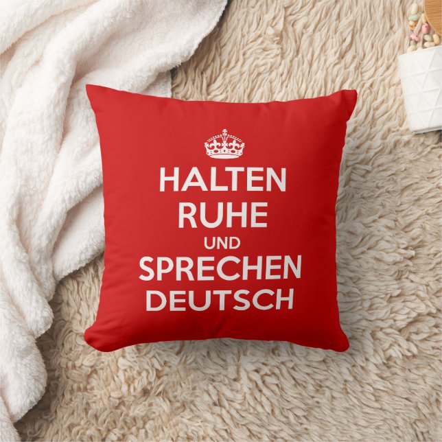 Coussin Halten Ruhe und Sprechen Deutsch (Couverture)