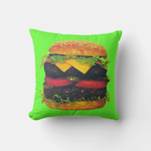Coussin Hamburger de luxe double au fromage