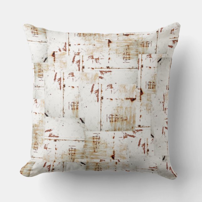 Coussin HAMbyWG Jetez l'oreiller 20" - Blanc en détresse (Recto)