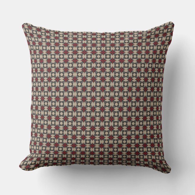 Coussin HAMbyWG Jetez l'oreiller 20" - Crème rouge grise (Recto)