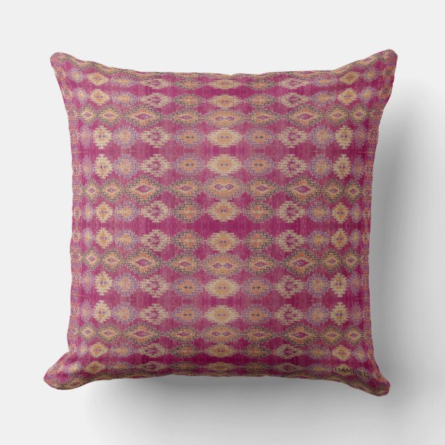 Coussin HAMbyWG - Jeu d'oreiller - Boho Magenta (Recto)