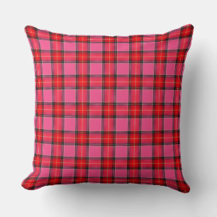 Coussin HAMbyWG - Pilote 20" - Plaid rouge rose