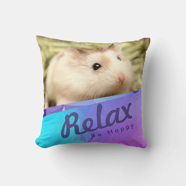 Coussin Hammyville - Cute Hamster Geo Design (Recto)