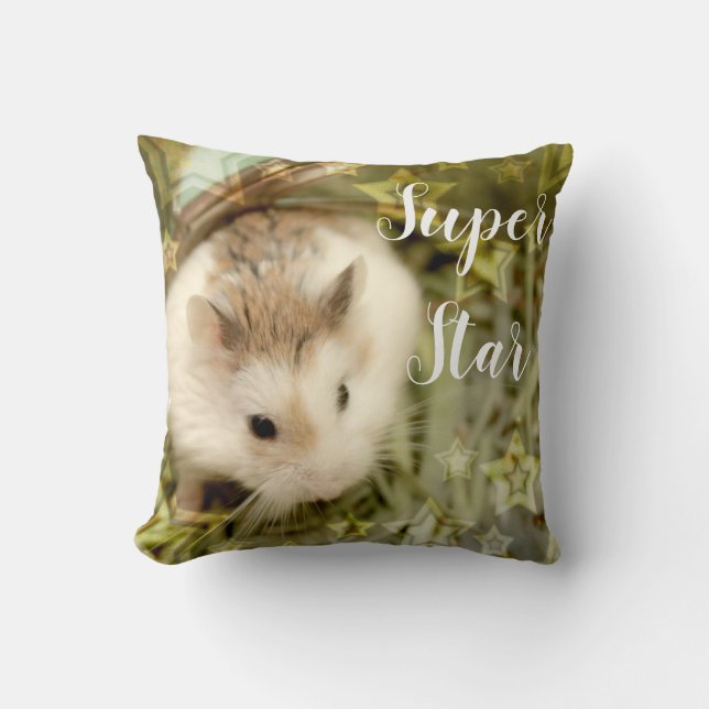 Coussin Hammyville - Hamster Super Star (Recto)