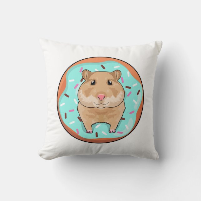 Coussin Hamster avec Donut (Recto)
