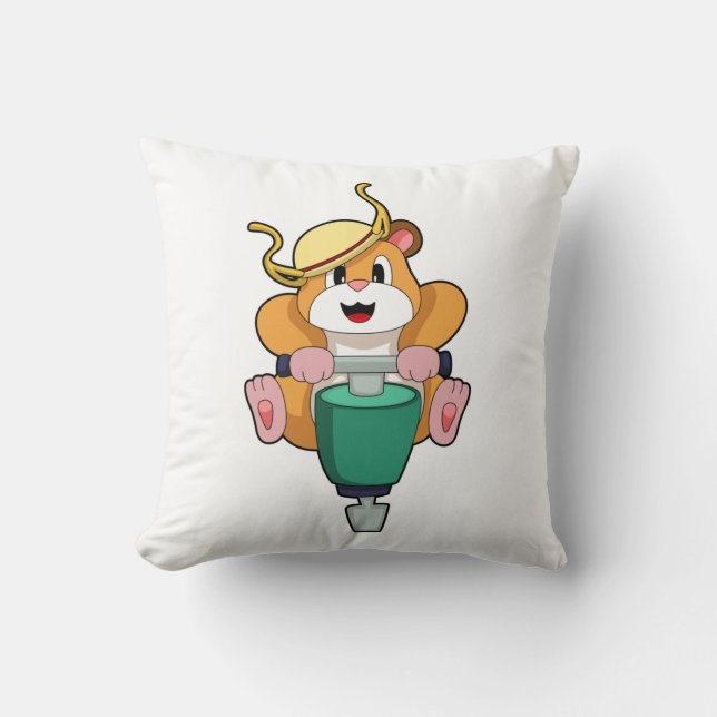 Coussin Hamster avec Jackhammer (Recto)