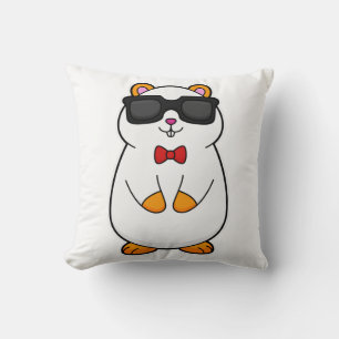 Coussin Hamster avec Lunettes de soleil et Nœud papillon