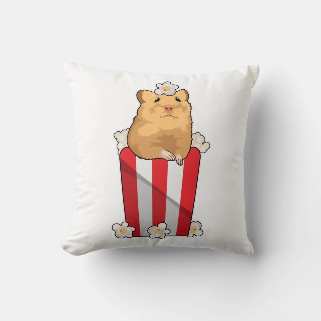 Coussin Hamster avec Popcorn (Recto)
