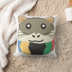 Coussin Hamster joyeux et léger