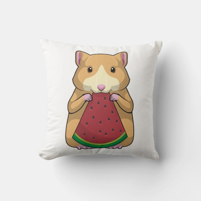 Coussin Hamster with Watermelon (Recto)