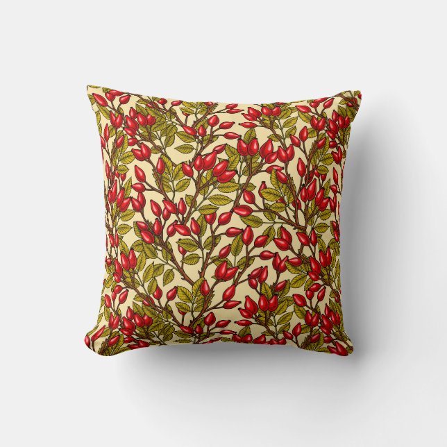 Coussin hanches roses, rouge, vert, jaune (Recto)