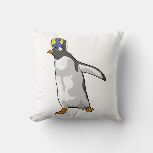 Coussin Handball joueur de pingouin Handball (Recto)